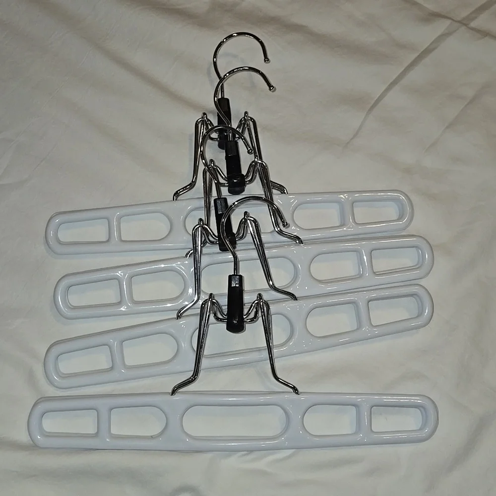 Gray and White Pant/skirt Hangers Set Of 9
